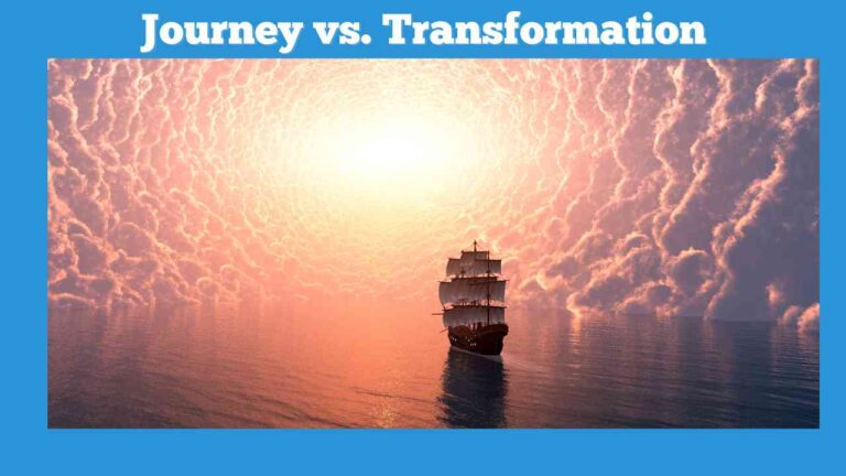 banner - journey vs. transformation