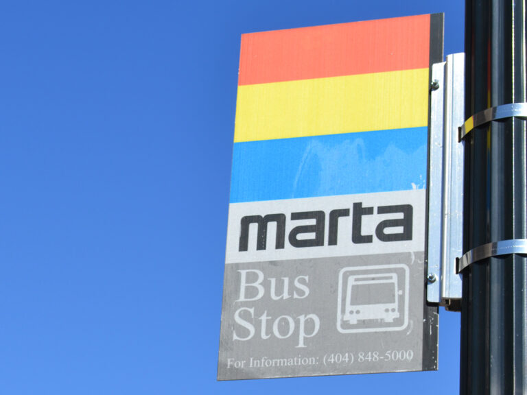 Marta Bus Stop - sign